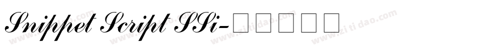 Snippet Script SSi字体转换
